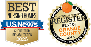 Best Nursing Home US News Short Term 2026 Award, and Voted #1 , Best of Orange County, OC Register award
